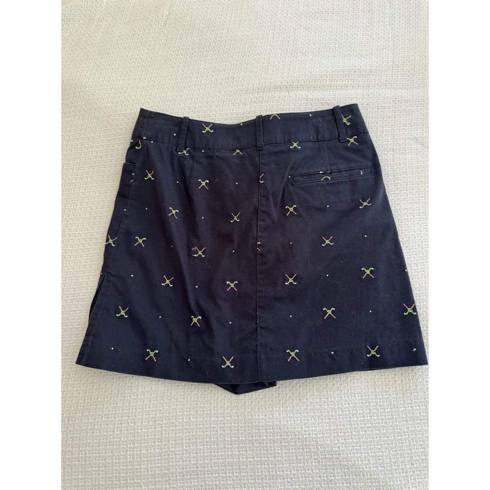 IZOD Navy Blue w/Golf Clubs Golf Skort Size 4 - Picture 5 of 5